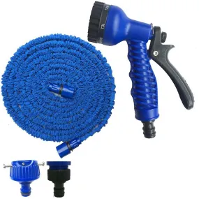 125ft blue 25ft-100ft Expandable Flexible Garden Hose Water Pipe With Spray Gun AZ23016