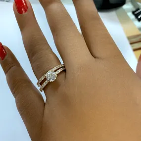 14K Yellow Gold 1.00 carat Diamond Bridal Set