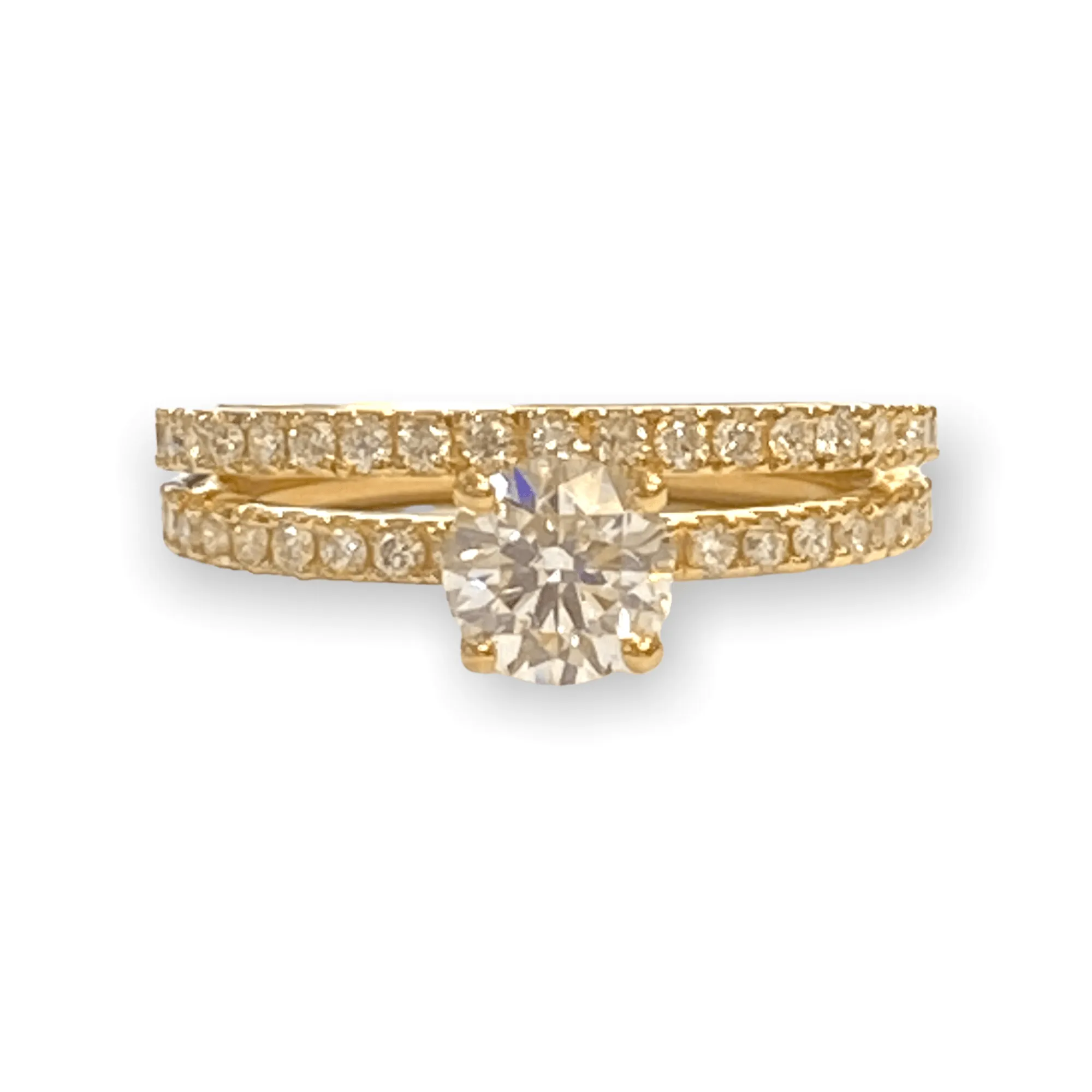 14K Yellow Gold 1.00 carat Diamond Bridal Set