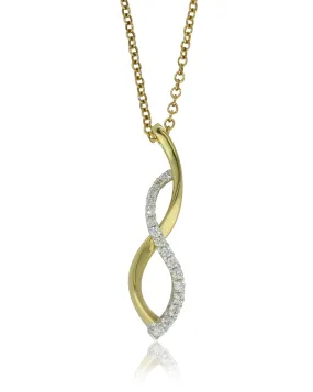 18ct Yellow & White Gold Diamond Pendant