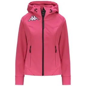 6CENTO  688J - Fleece - Jacket - Woman - FUCHSIA PURPLE-BLACK