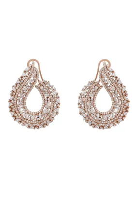 Adalinda Sweeping Hoop Earrings Rosegold