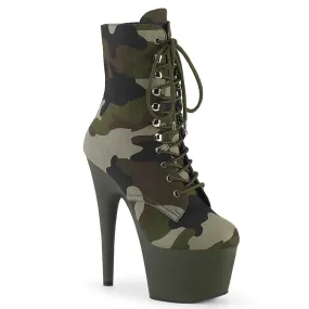 ADORE-1020CAMO Pleaser Shoes Ankle High Platform Boot