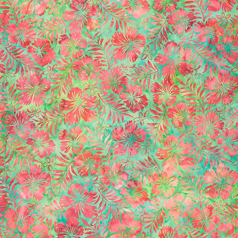 Artisan Batiks - Totally Tropical Hibiscus Sweet Pea Yardage