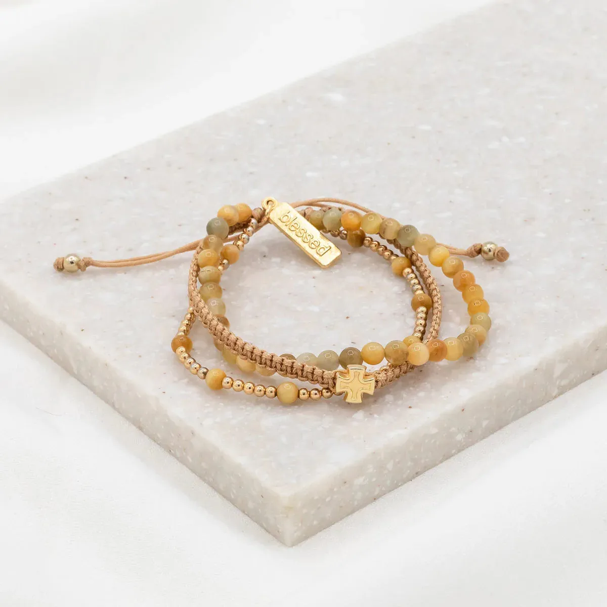 Be Still Prayer Bracelet-Tiger Eye