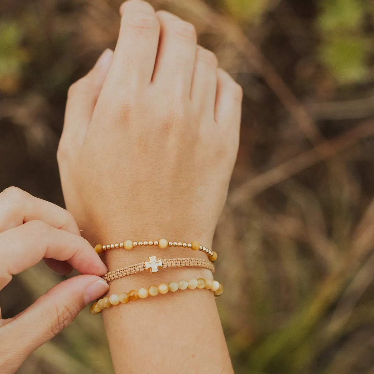 Be Still Prayer Bracelet-Tiger Eye