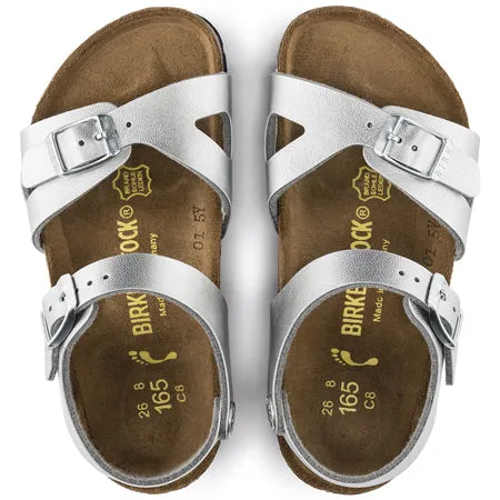 BIRKENSTOCK RIO BIRKOFLOR SILVER - KIDS