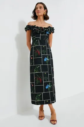 Black Fresher Buds Suze Dress