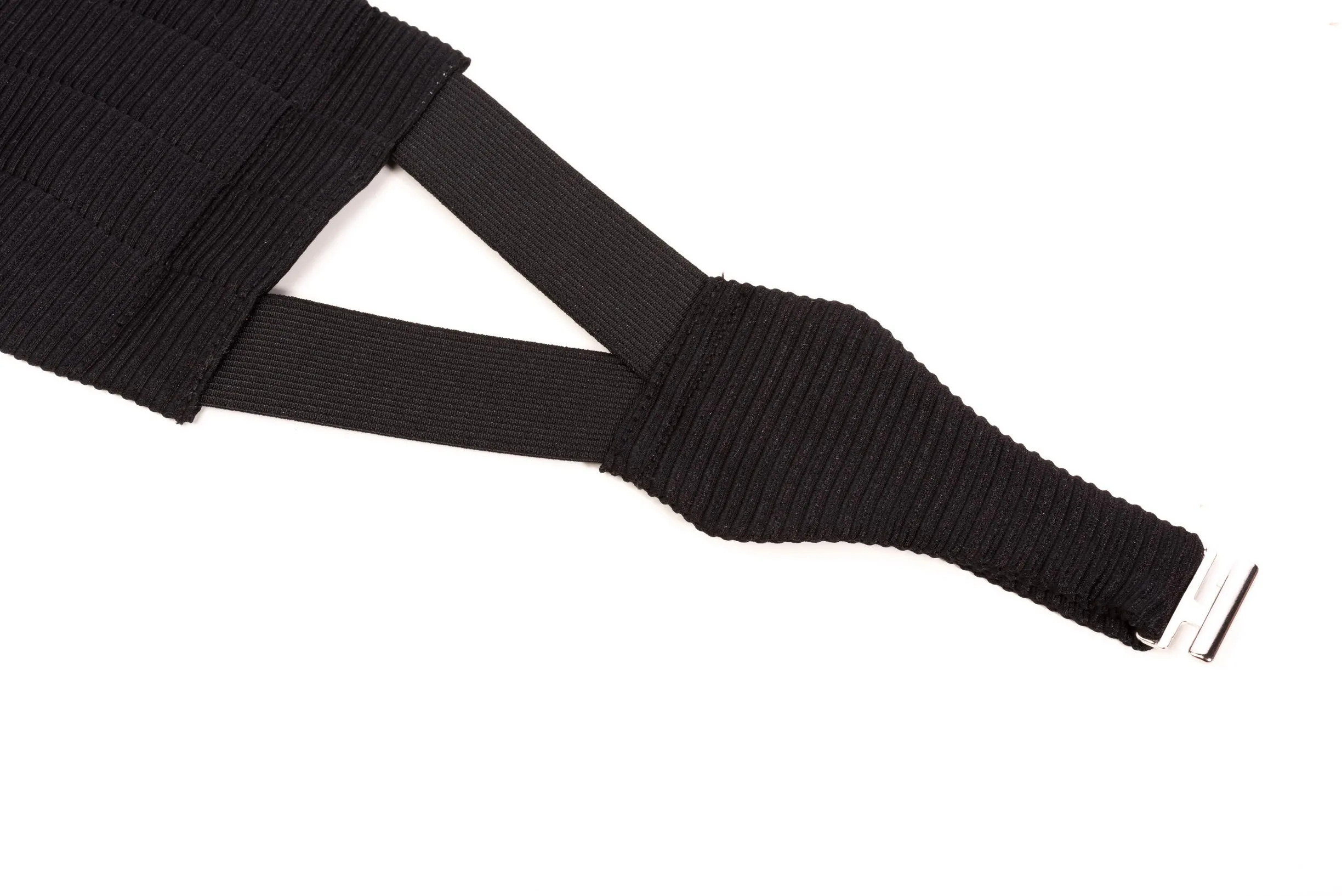 Black Wide Ribbed Grosgrain Silk Cummerbund