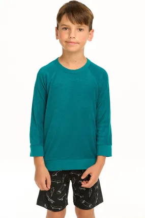 Boy's Lake Green Raglan Pullover