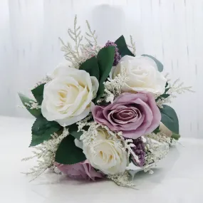 Bridal Bouquet in Champagne Purple for Wedding Party Proposal