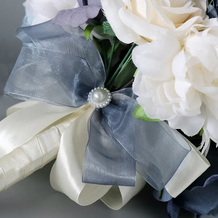 Bridal Bridesmaid Bouquets Haze Blue