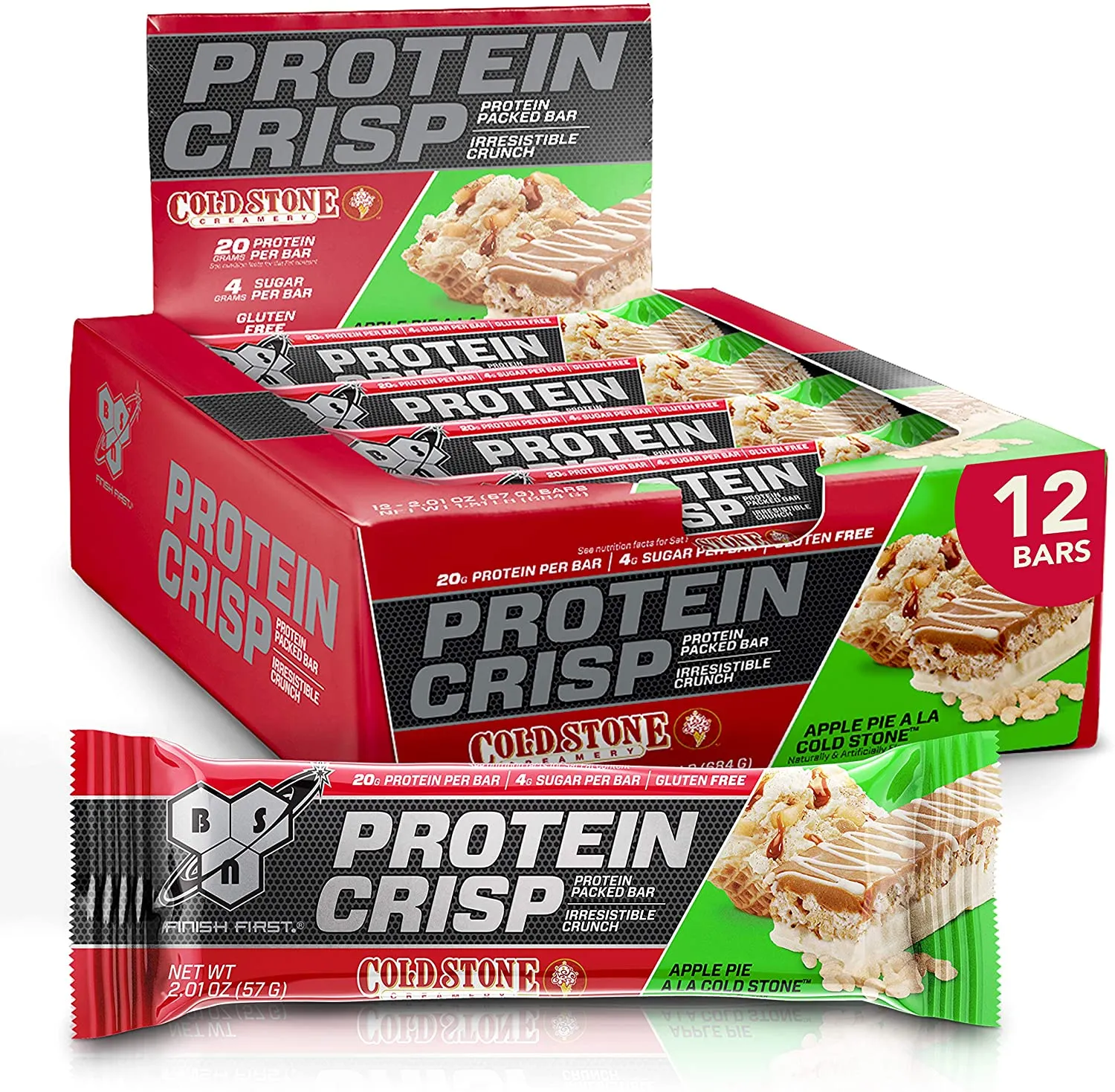 BSN, Protein Crisp, 12 Bars, 57g