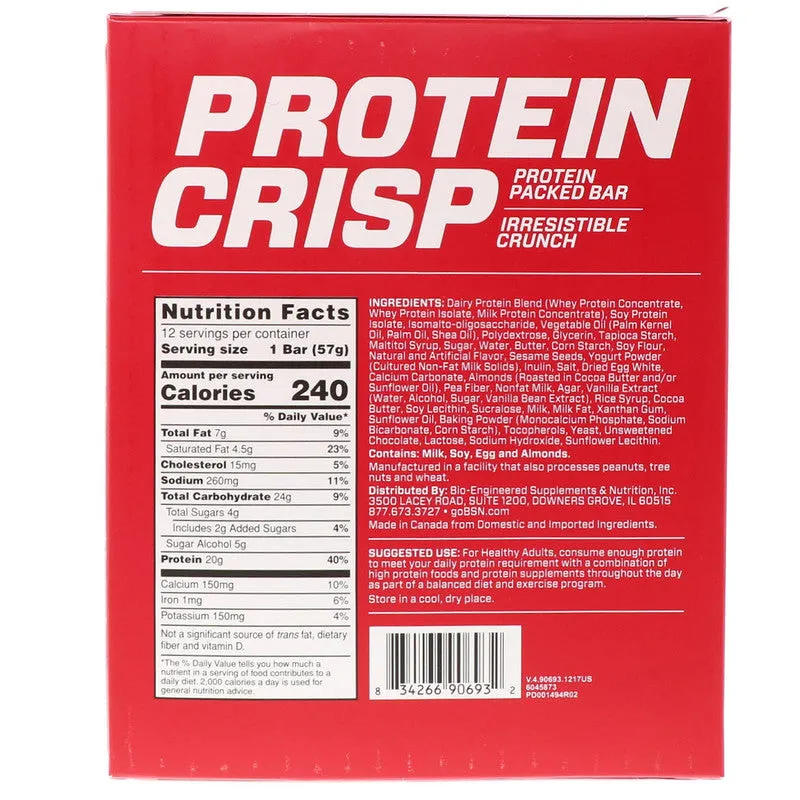 BSN, Protein Crisp, 12 Bars, 57g