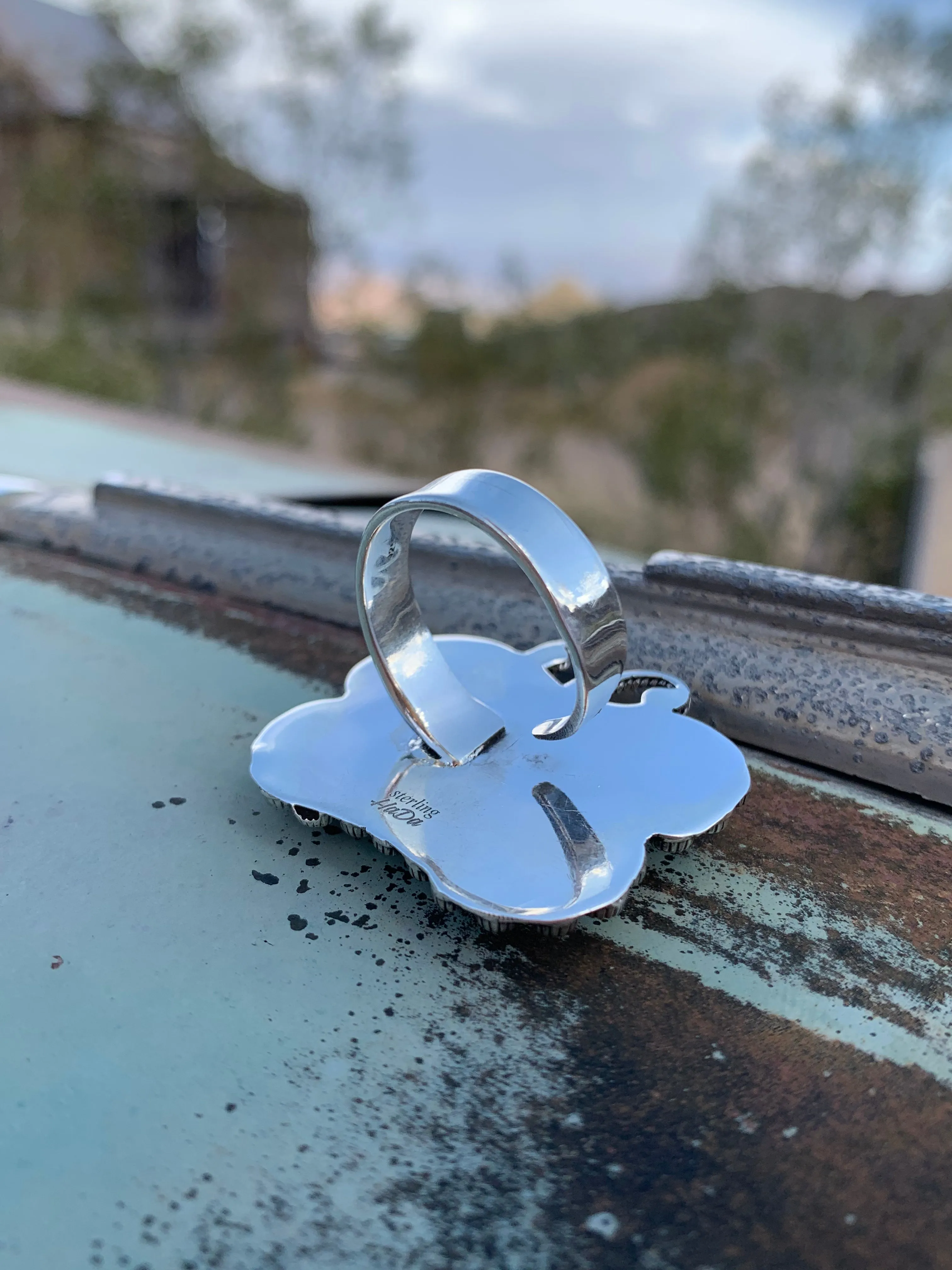 Butterfly of Turquoise Adjustable ring