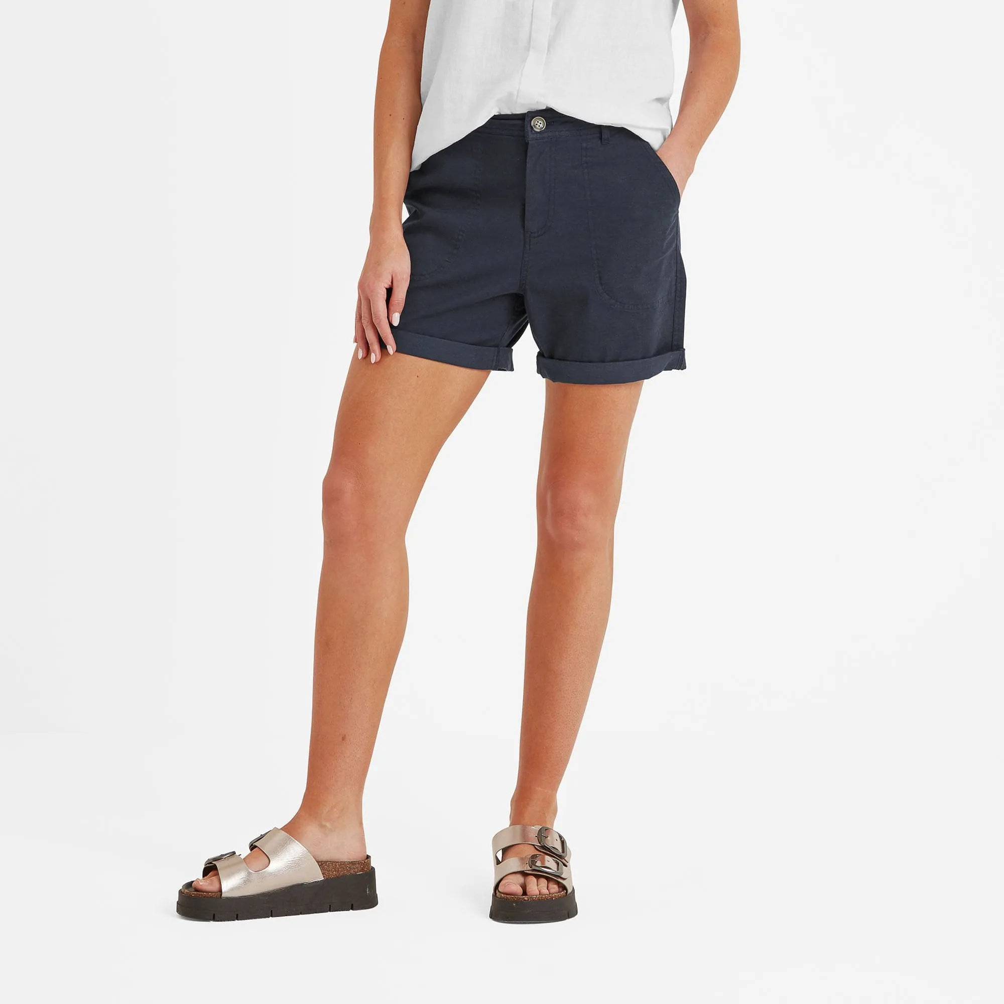 Canvey Womens Chino Shorts - Dark Indigo