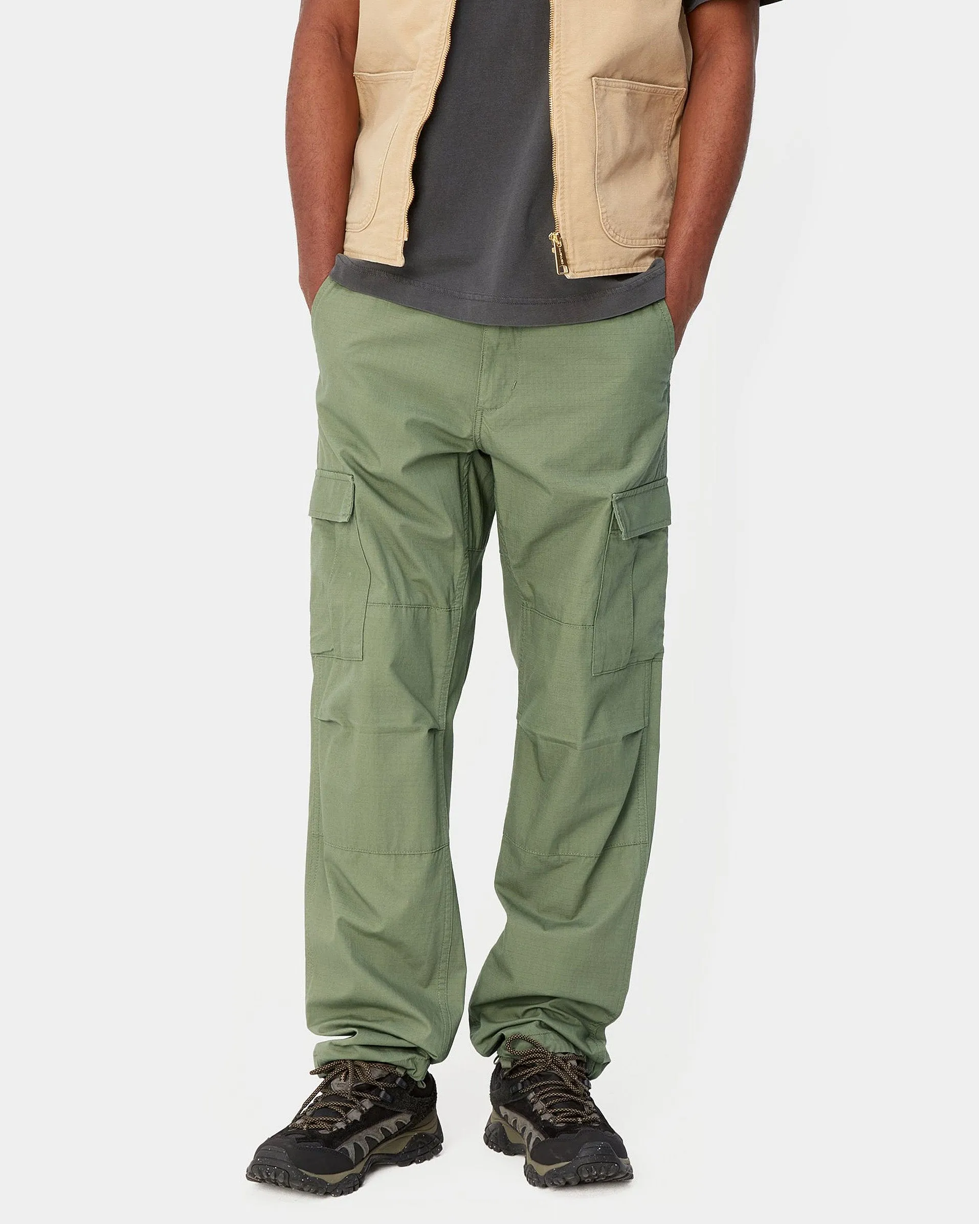 Carhartt WIP Aviation Pant Slim Fit Cargo - Dollar Green Rinsed