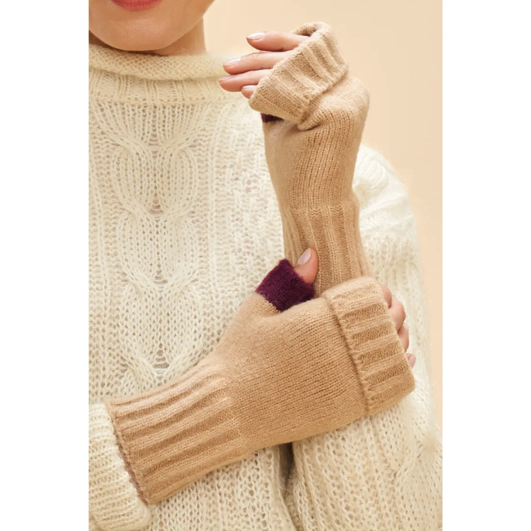 Cassia Wrist Warmers by Powder UK - Cream