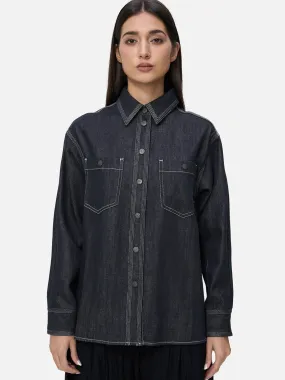 Classic Snap Button Denim Shirt