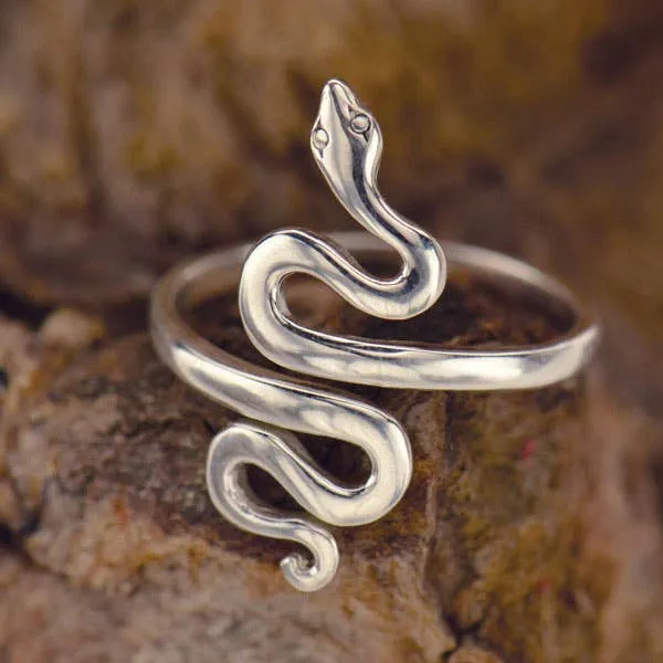 Coiled Snake Ring - Sterling Silver