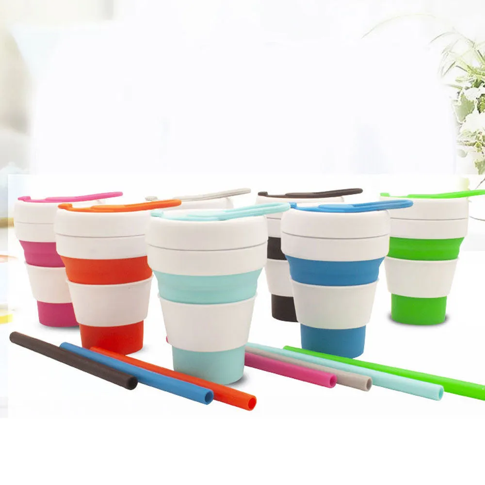 Collapsible Silicone Straw Cup