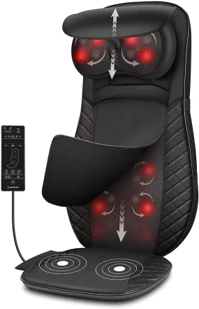 Comfier Shiatsu Neck & Back Massager with Heat, Massagers for Neck and Back Deep Tissue,Adjustable Shiatsu Nodes,Full Body Massage Chair Pad for Office,Home,Gifts for Mom,Dad