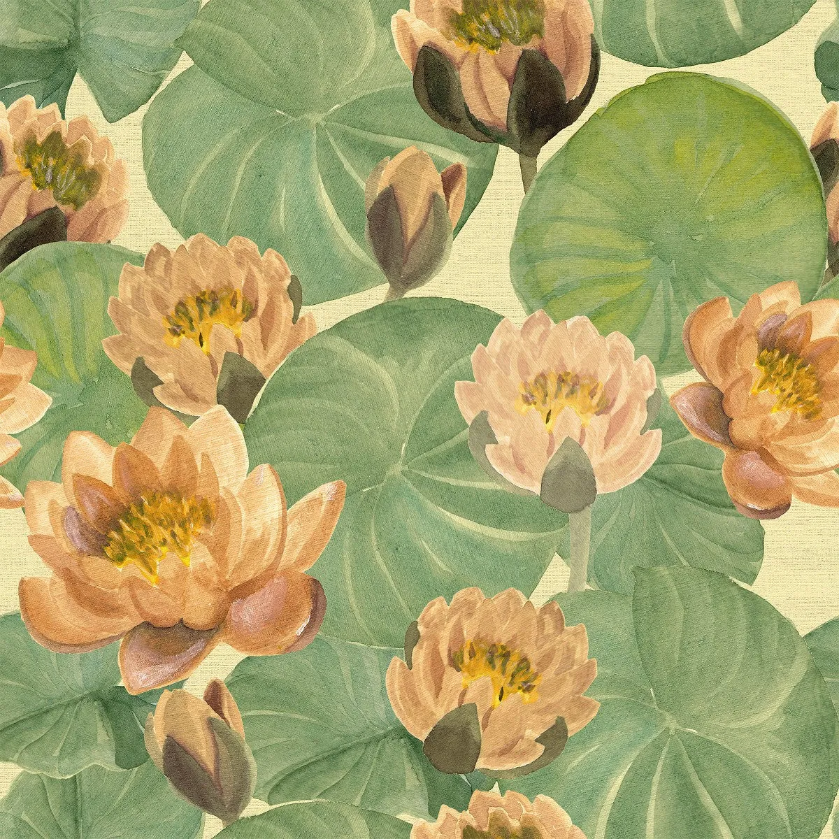 Contemporary Water Lily Wallpaper Vogue