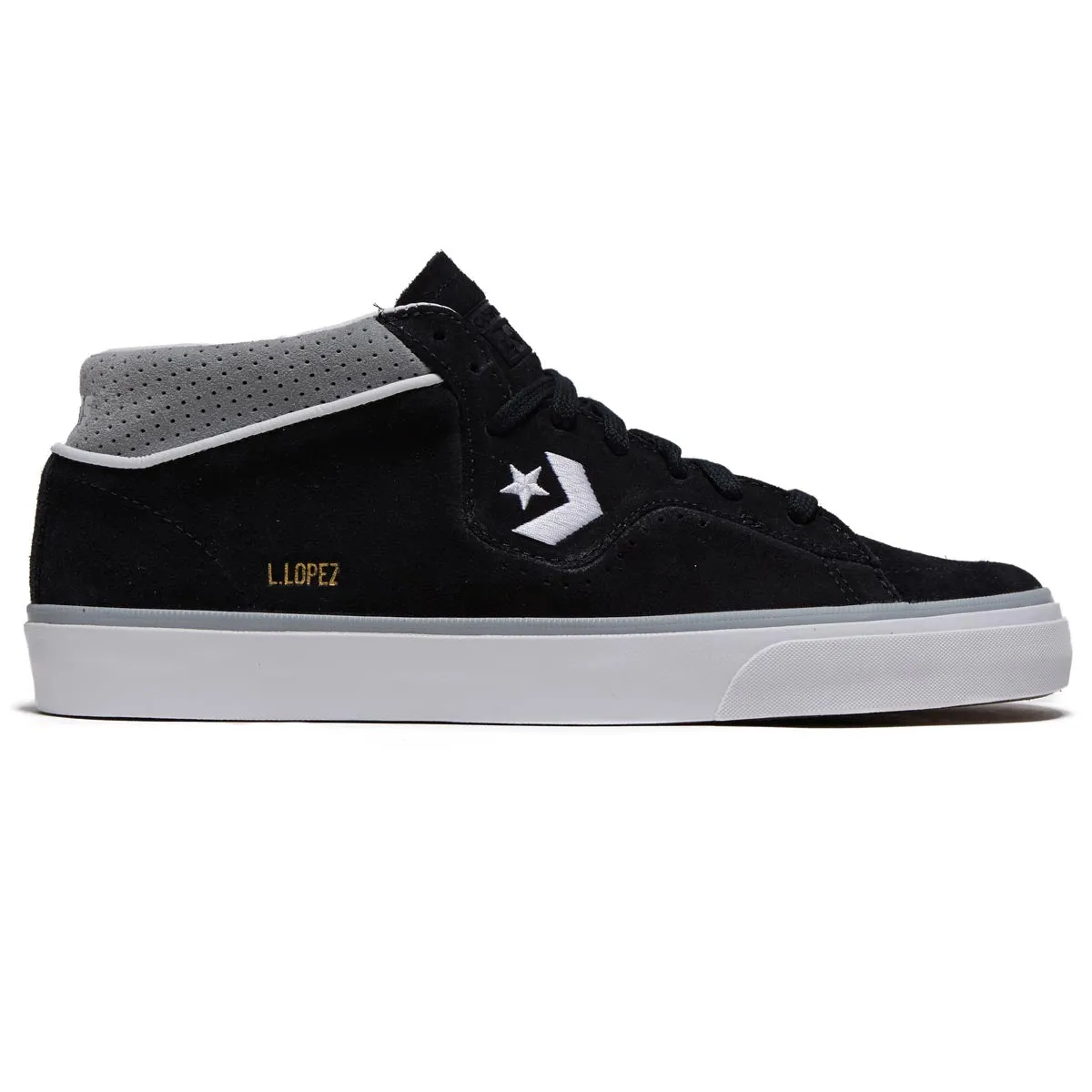 Converse Louie Lopez Pro Mid Shoes - Black/Ash Stone/White