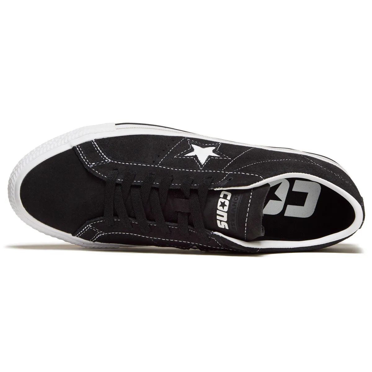 Converse One Star Pro Shoes - Black/Black/White