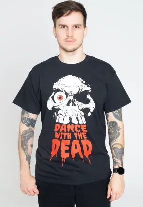 Dance With The Dead - Red Half Skull - T-Shirt