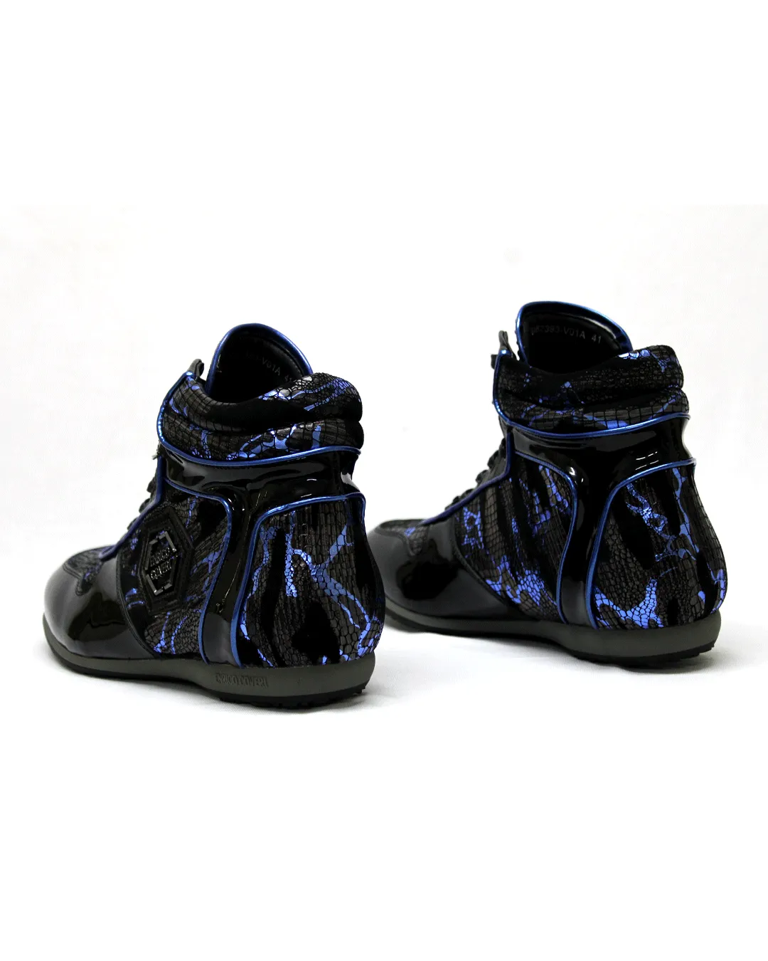 ENRICO COVERI Italia Black/Blue Leather  Boot