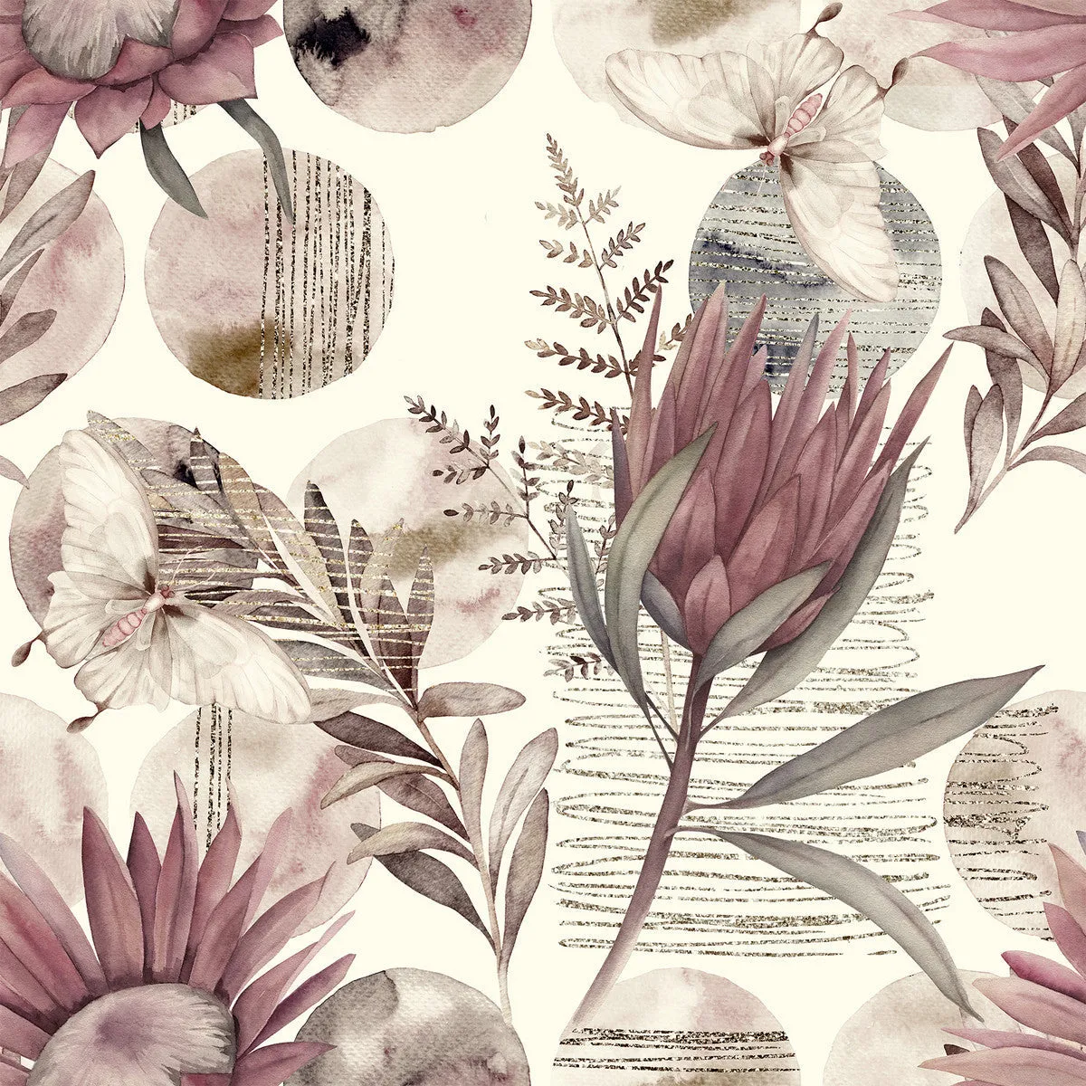 Fashionable Protea Wallpaper Fashionable