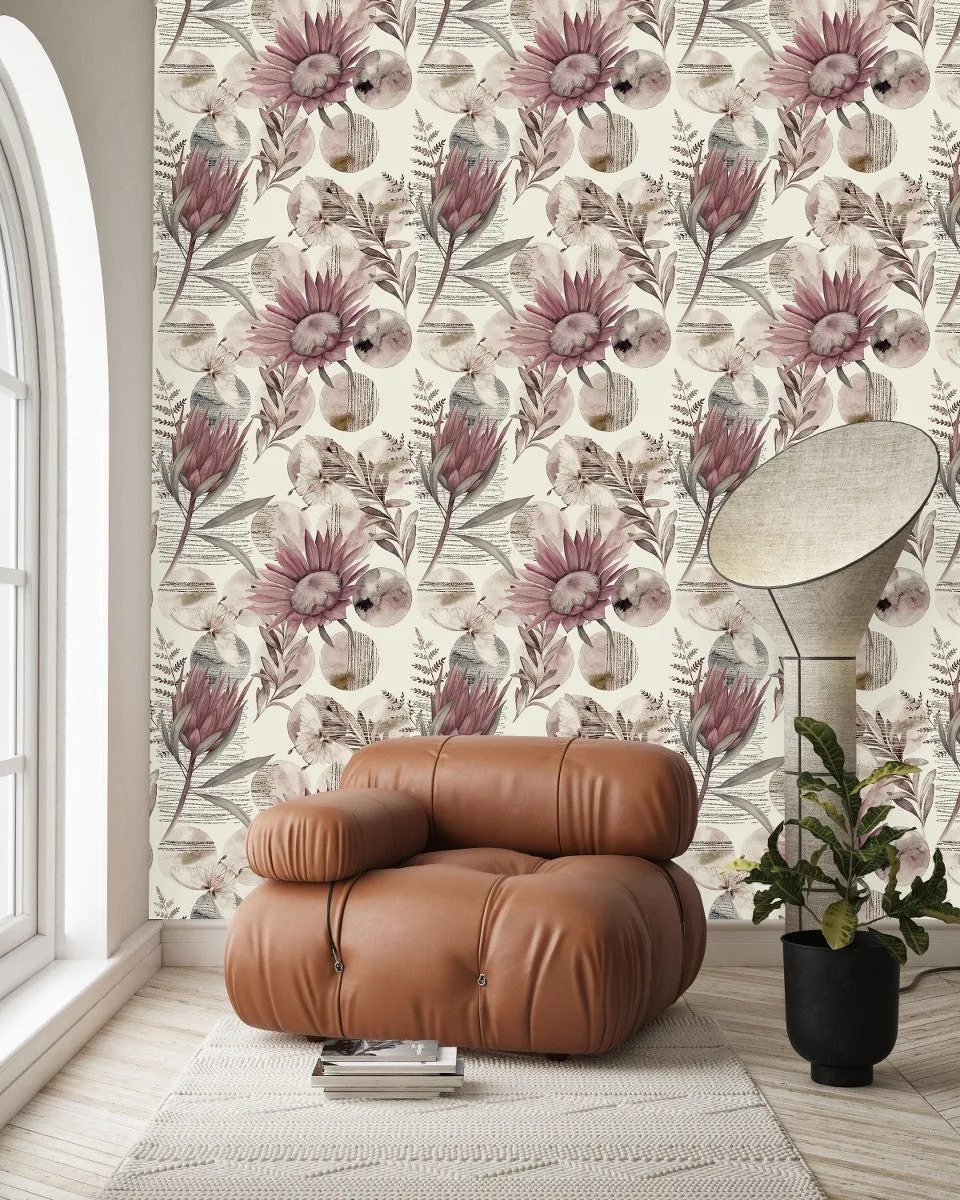 Fashionable Protea Wallpaper Fashionable