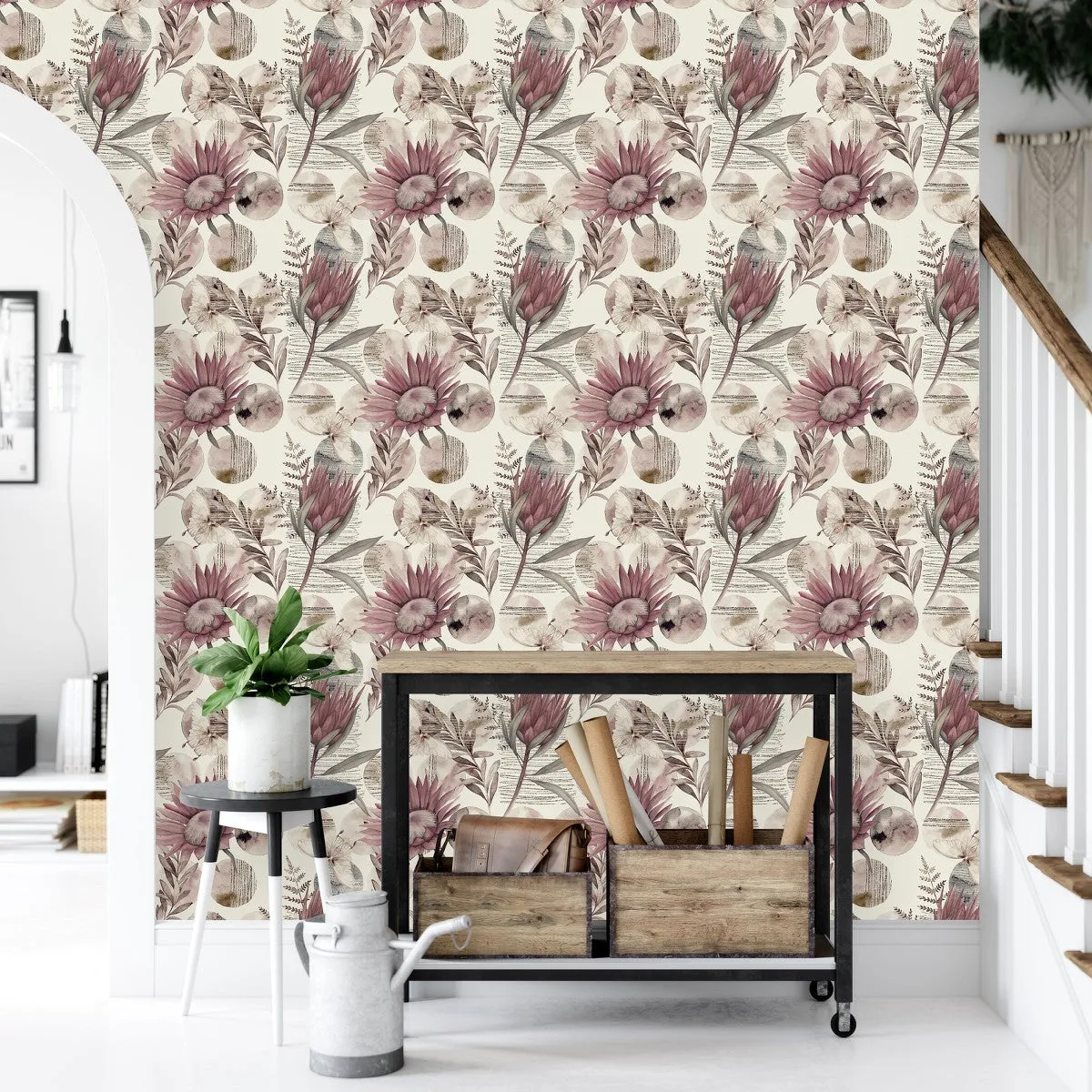 Fashionable Protea Wallpaper Fashionable