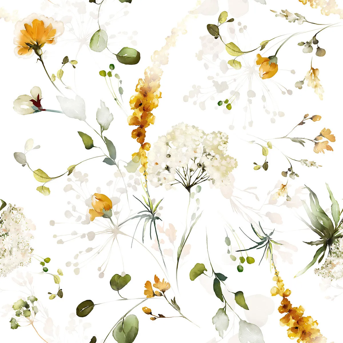 Fashionable Yellow Wildflowers Wallpaper