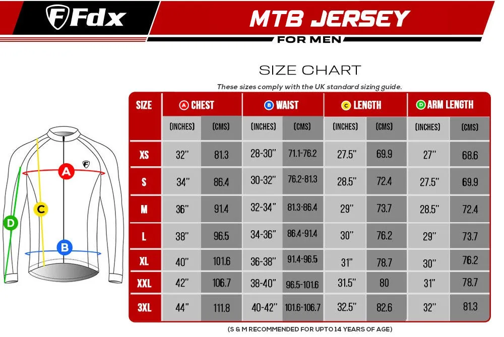 Fdx Thunder Men's & Boy's Red  Mtb Jersey