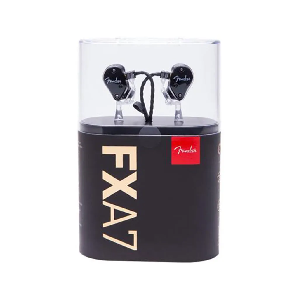 Fender FXA7 Professional In-Ear Monitor Headphones, Metallic Black