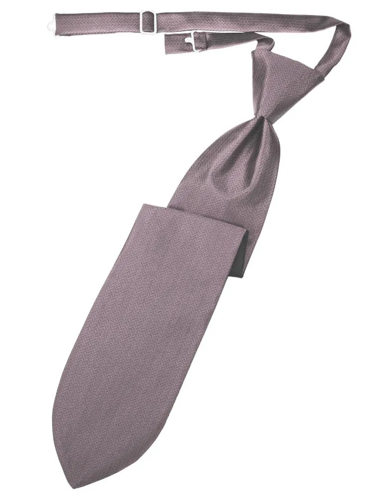 Frosty Pink Herringbone Necktie