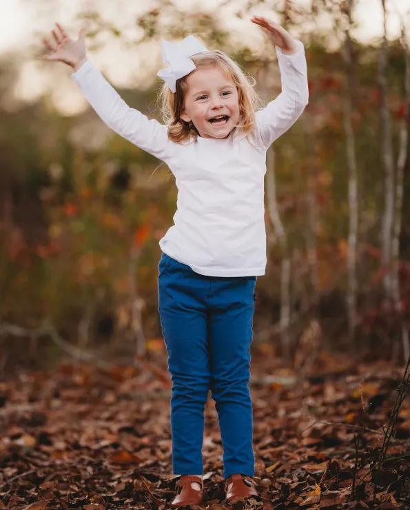 Girls Soft Cotton Jersey Long Sleeve Tee | Black