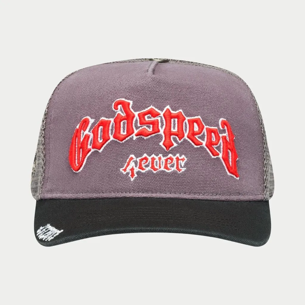 Godspeed - Grey/Red Trucker -