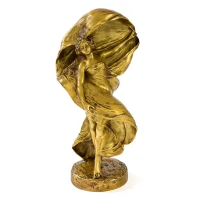 Henri Levasseur "Loie Fuller" Gilt Bronze Sculpture