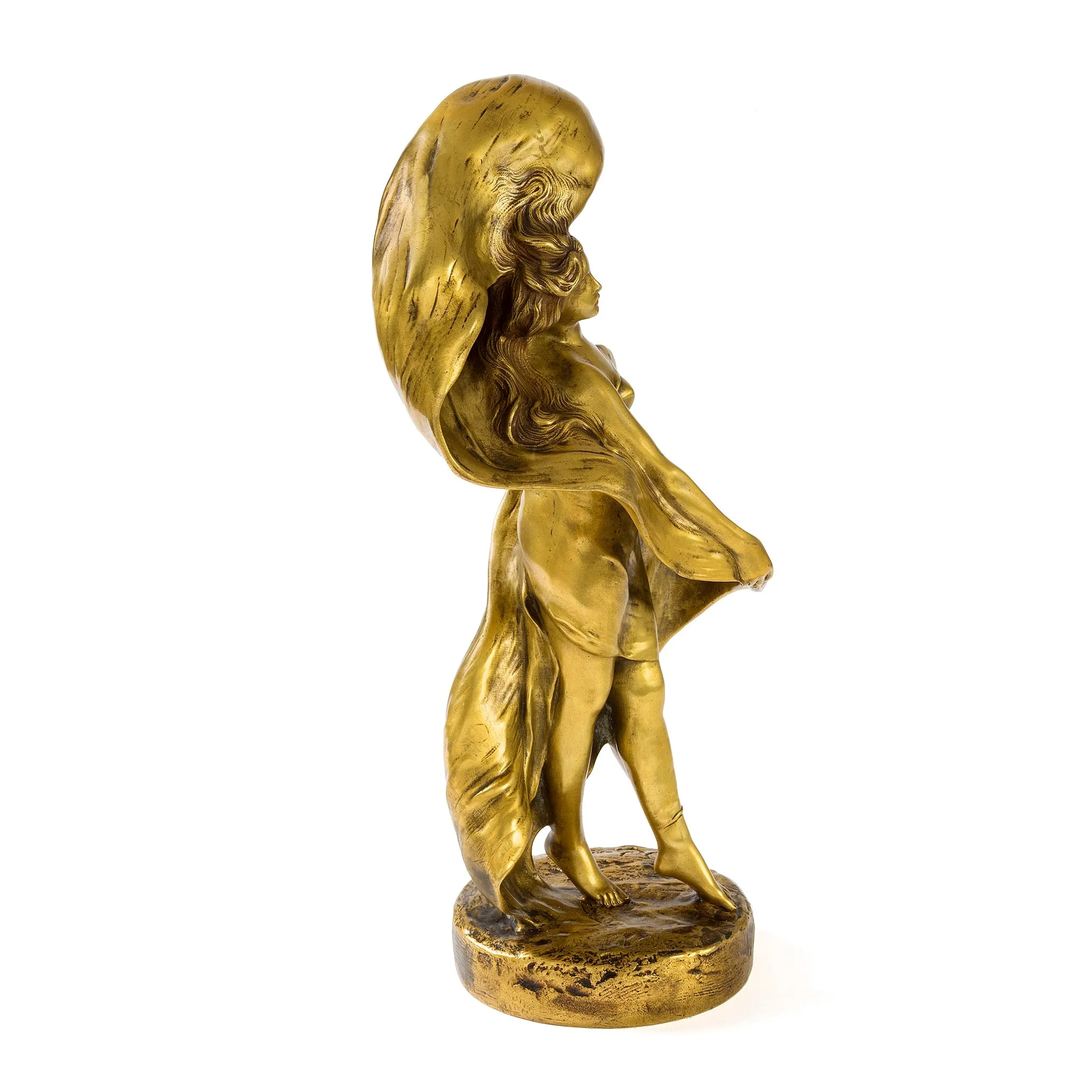 Henri Levasseur "Loie Fuller" Gilt Bronze Sculpture