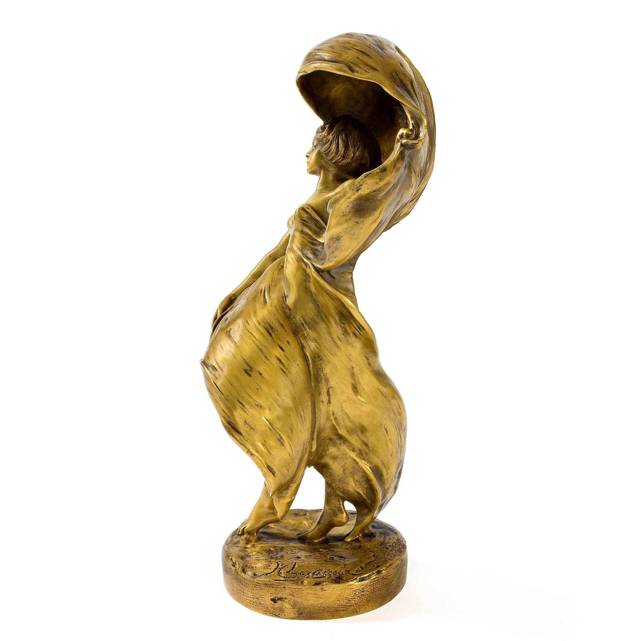 Henri Levasseur "Loie Fuller" Gilt Bronze Sculpture