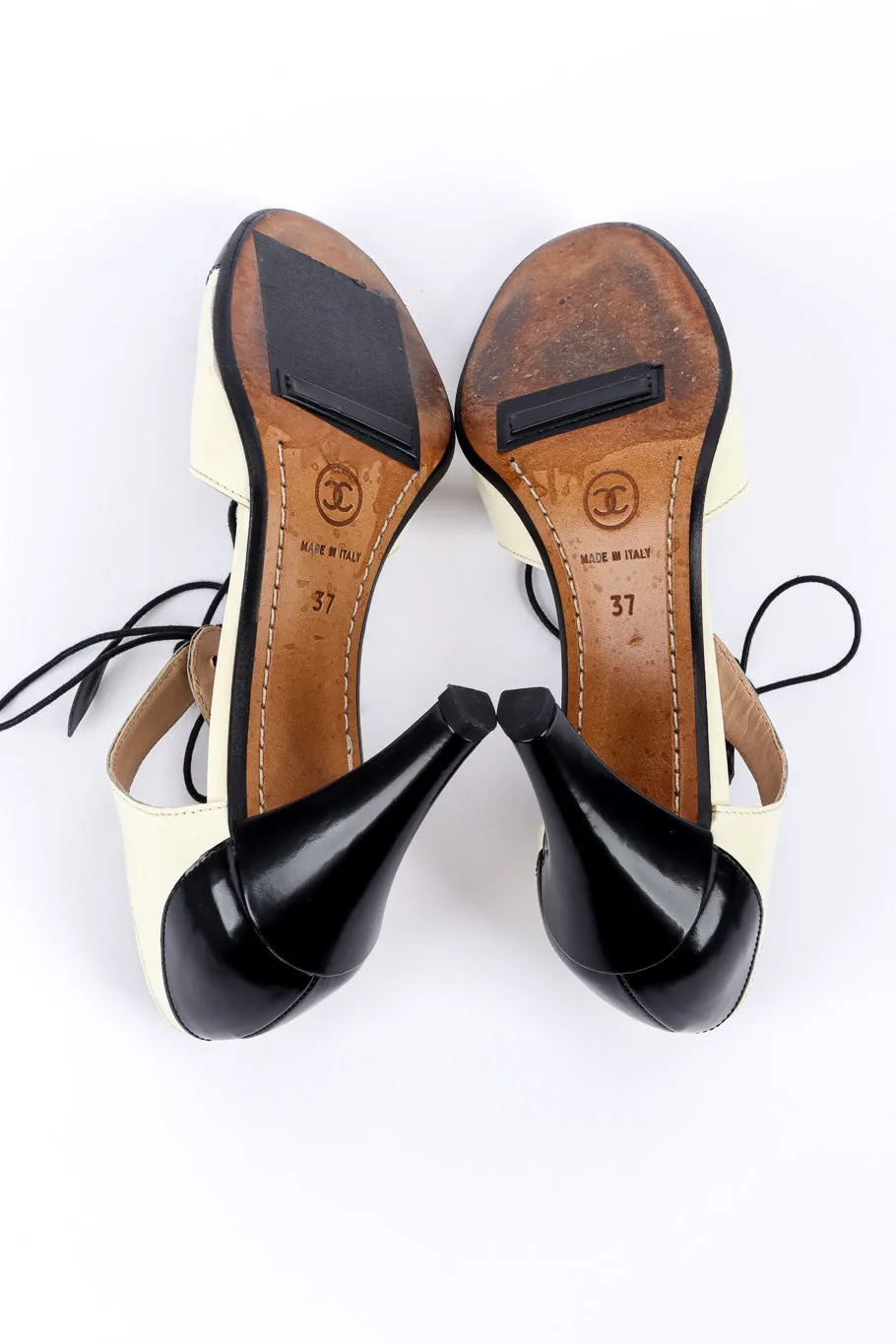 Lace Up Spectator Heels