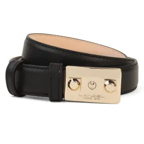 LANCEL BLACK BUCKLE BELT