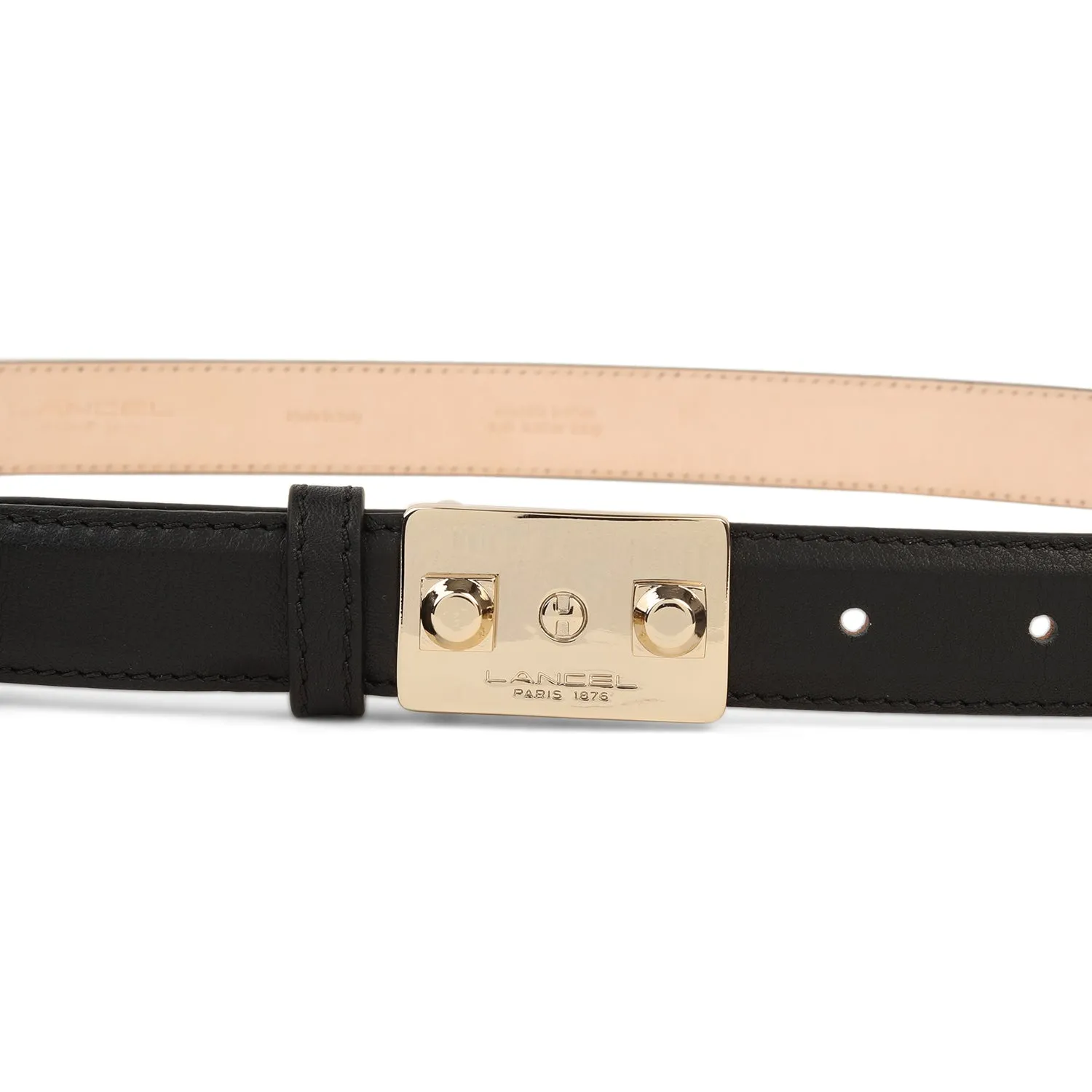 LANCEL BLACK BUCKLE BELT