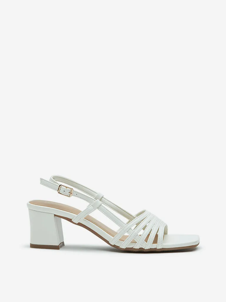 LUNA BLU White Multi-Strap Sandals