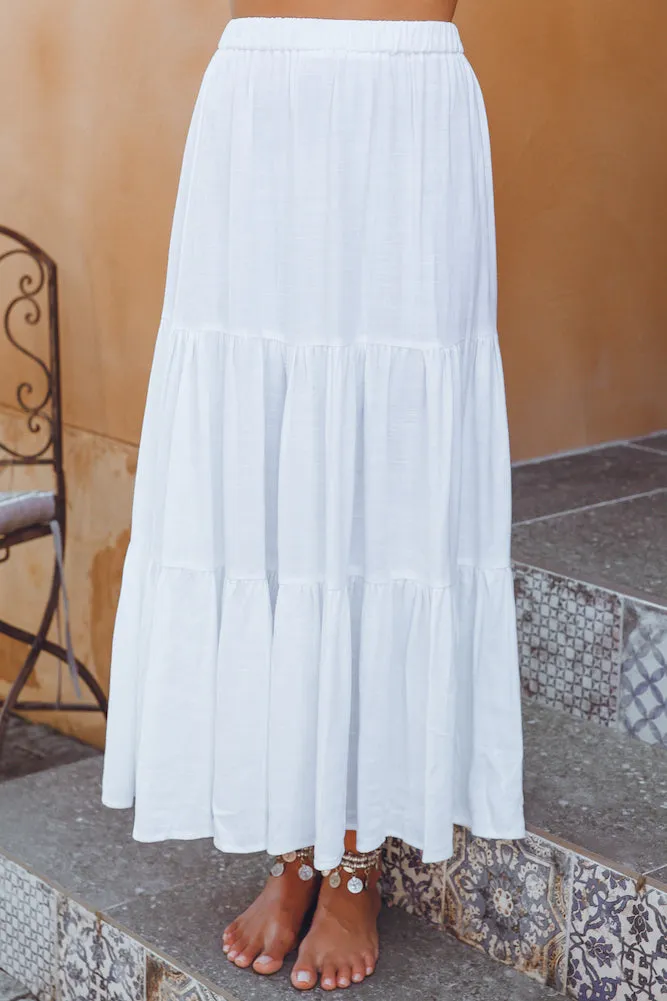 Maiora Maxi Skirt White