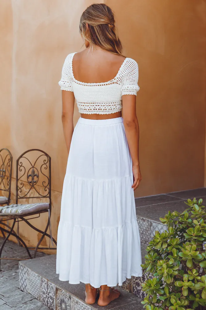 Maiora Maxi Skirt White