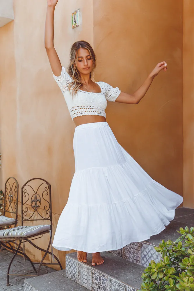 Maiora Maxi Skirt White